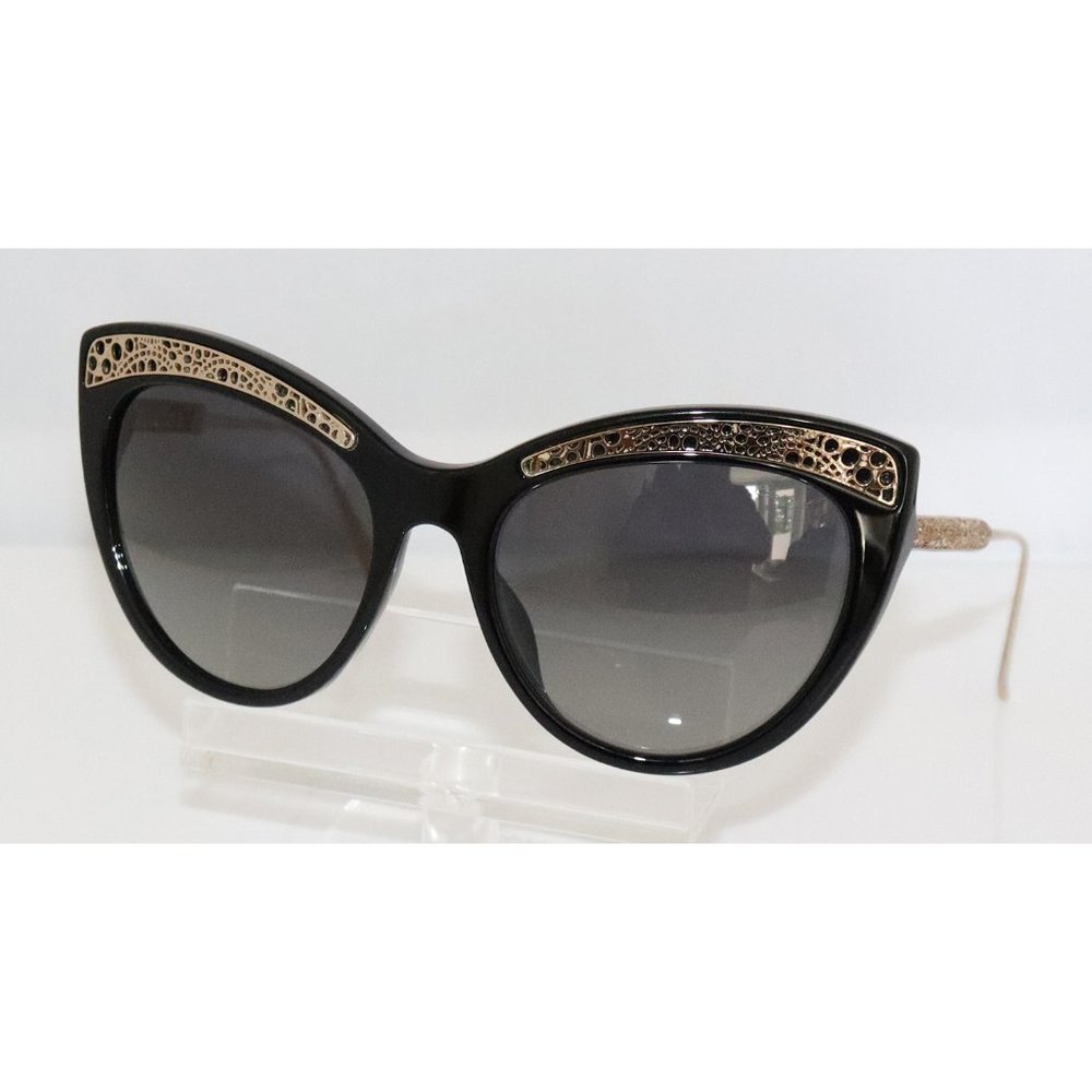 Women's Chopard Black & Gold Polarized Sunglasses